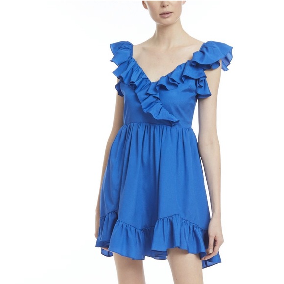 one33 social Dresses & Skirts - RARE NWT One33 Social Ruffle Dress in Bright Blue